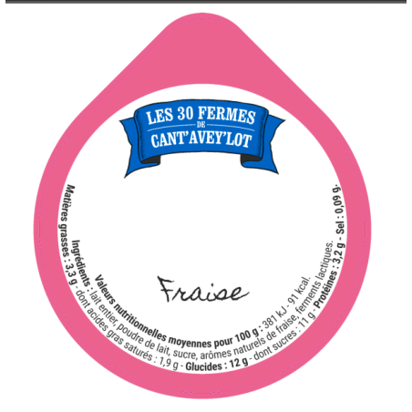 Opercule CANT'AVEY'LOT' 68.3 ALU Fraise V5 4cl