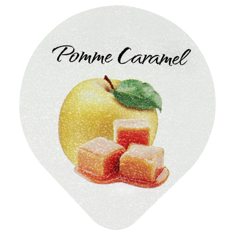 Opercules Ø68.3mm Aluminium imprimés Gamme Délice Pomme Caramel