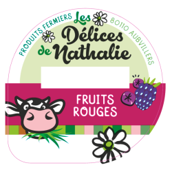 Opercule DELICES DE NATHALIE 68.3 ALU Fruits Rouges sc.PP/PS/PET 5cl g