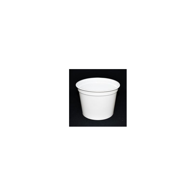 Pot PP injecté Ø115,7 500ml blanc (stérilisation)