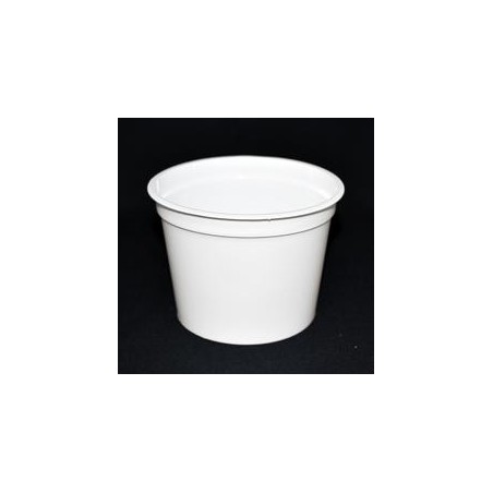 Pot PP injecté Ø115,7 500ml blanc (stérilisation)