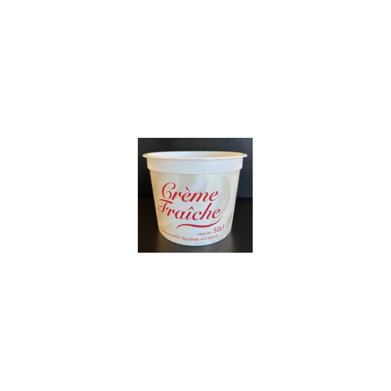 Pot PP injecté Ø115,7 500ml imprimé crème fraîche (stérilisation