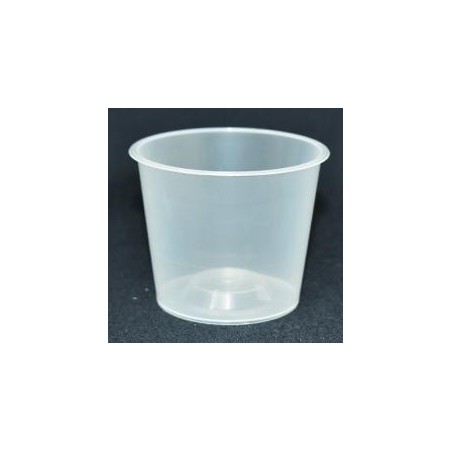 Pot PP injecté Ø73 125ml transparent sans épaulement (stérilisatio