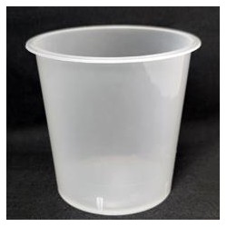 Pot PP injecté Ø94 400ml transparent sans épaulement (stérilisatio