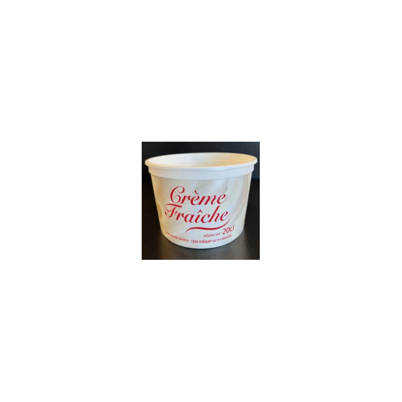 Pot PP injecté Ø94,5 200ml imprimé crème fraîche (stérilisation)