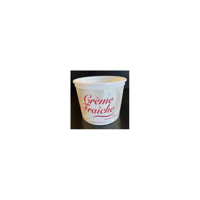 Pot PP injecté Ø94,5 250ml imprimé crème fraîche (stérilisation)