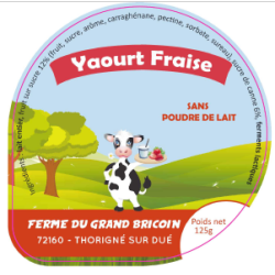 Opercule GAEC ALIX 68.3 ALU Fruit Fraise sc.PP/PS/PET gr.Vermisseau 6