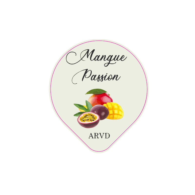 Opercule ARVD 68.3 ALU Mangue Passion 5 cl sc.PP/PS/PET gr.Verm