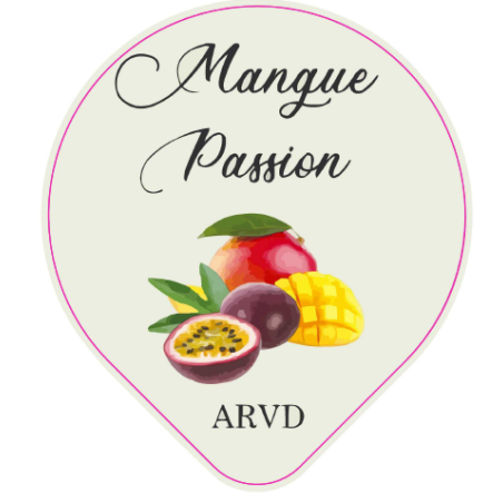 Opercule ARVD 68.3 ALU Mangue Passion 5 cl sc.PP/PS/PET gr.Verm