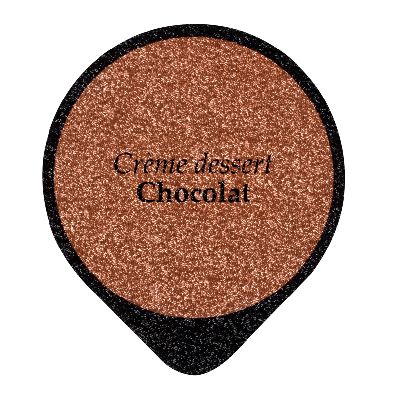 Opercules Ø68.3mm Aluminium imprimés crème dessert chocolat