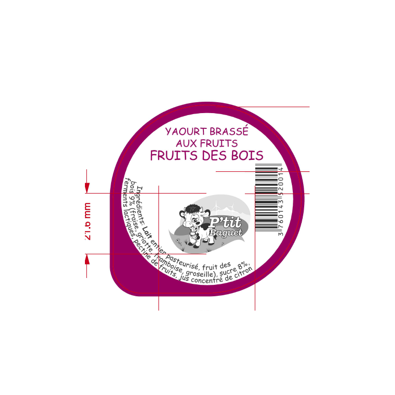 Operc. BAGUET 68.3 Brassé Fruits des Bois V2 3cl Grain.Verm Scellage