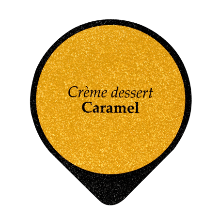 Opercules Ø68.3mm Aluminium imprimés crème dessert caramel