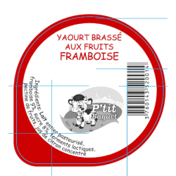 Operc. BAGUET 68.3 Yaourt Brassé aux fruits Framboise V2 3cl
