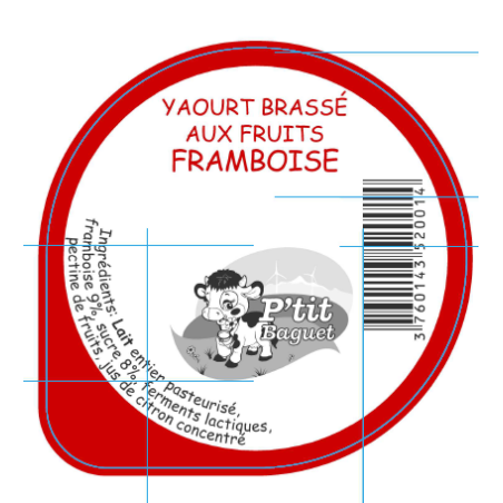 Operc. BAGUET 68.3 Yaourt Brassé aux fruits Framboise V2 3cl