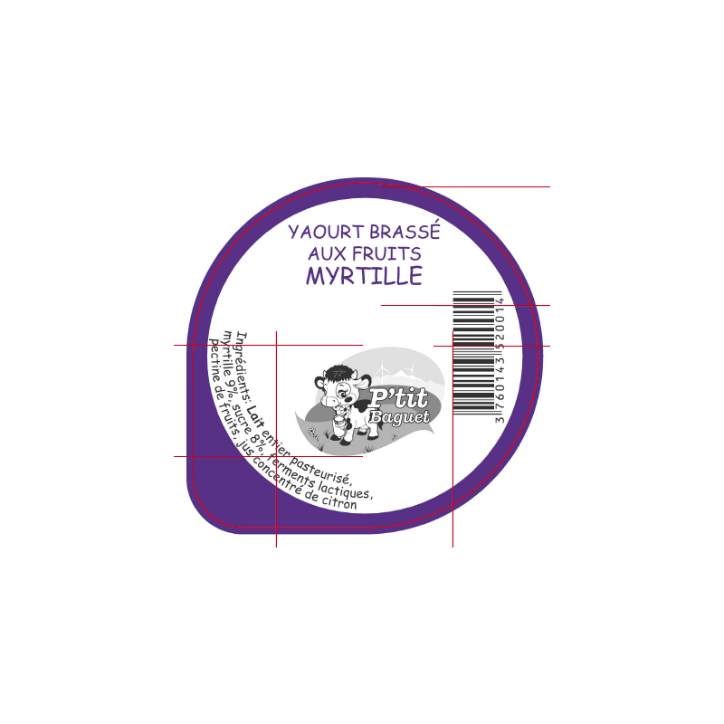 Operc. BAGUET 68.3 Yaourt Brassé aux fruits Myrtille V2 3cl