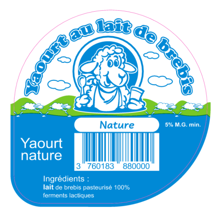 Opercules BERGERIE BAISENAZ 68.3 ALU yaourt nature V3 3cl