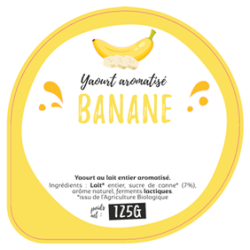 Opercule GAEC DU CARROIR 68.3 ALU Aromatisé Banane sc.PP/PS/PET gr.Ve