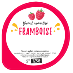 Opercule GAEC DU CARROIR 68.3 ALU Aromatisé Framboise sc.PP/PS/PET gr
