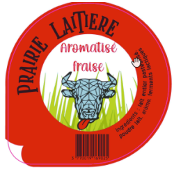 Opercule BLIMEAU 68.3 ALU Aromatisé Fraise sc.PP/PS/PET gr.Vermisseau