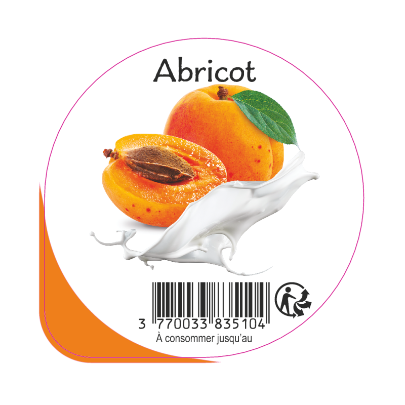 Opercule EARL GUERET 68.3 ALU Abricot 5cl scel PP/PS/PET gr.Vermisseau