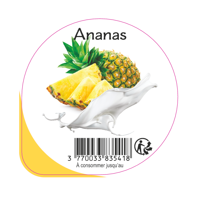 Opercule EARL GUERET 68.3 ALU Ananas 5cl scel PP/PS/PET gr.Vermisseau