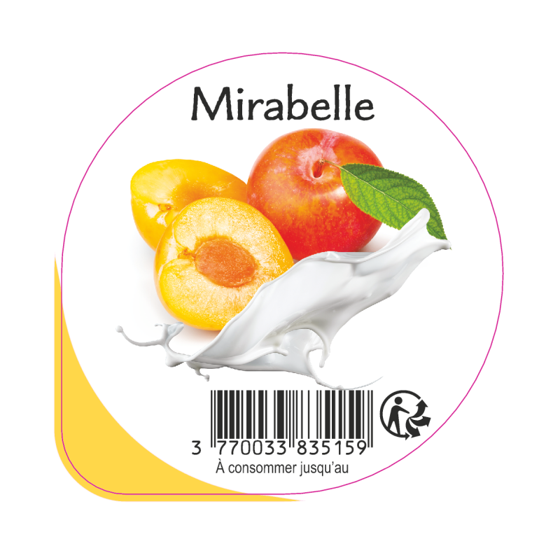Opercule EARL GUERET 68.3 ALU Mirabelle 5cl scel PP/PS/PET gr.Vermisse