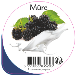 Opercule EARL GUERET 68.3 ALU Mûre 5cl scel PP/PS/PET gr.Vermisseau