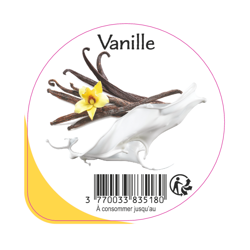 Opercule EARL GUERET 68.3 ALU Vanille 5cl scel PP/PS/PET gr.Vermisseau