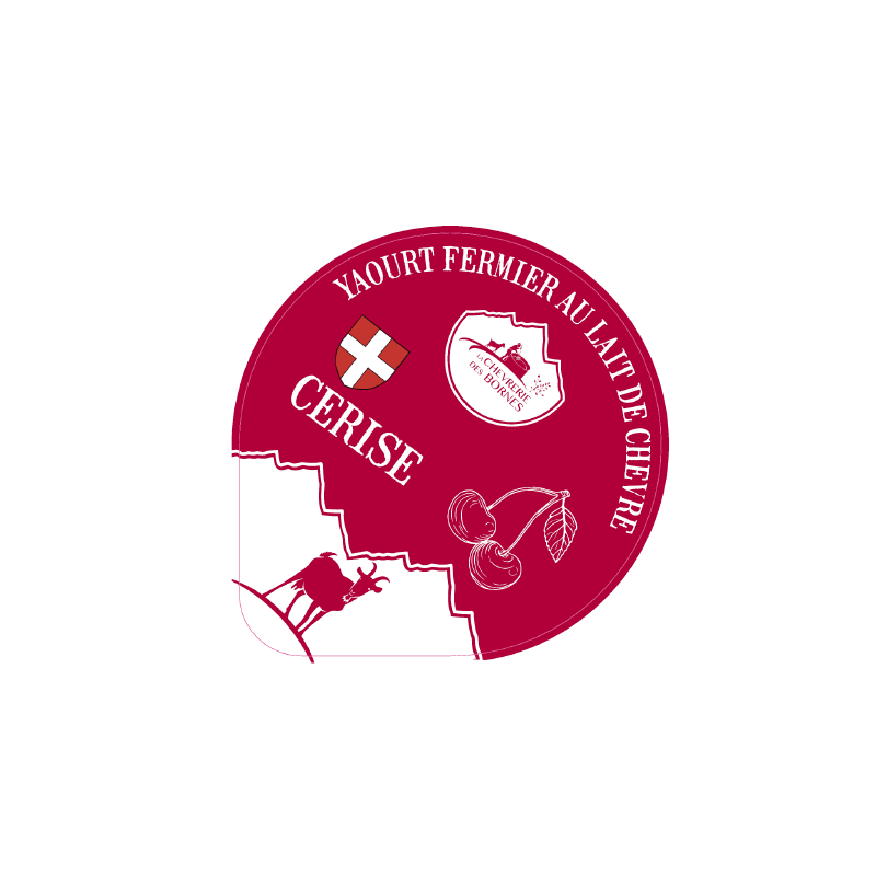 Opercule CHEVRERIE DES BORNES 68.3 ALU Cerise sc.PP/PS/PET gr.Verm 4CL