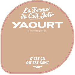 Opercule CRET JOLI 68.3 ALU BEIGE 2 couleurs scel PP/PS/PET gr.Vermiss