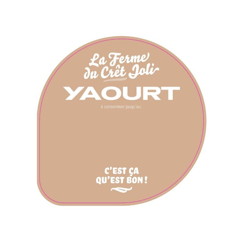 Opercule CRET JOLI 68.3 ALU BEIGE 2 couleurs scel PP/PS/PET gr.Vermiss