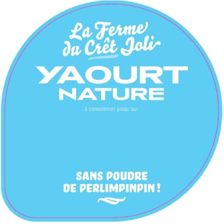Opercule CRET JOLI 68.3 ALU NATURE 2 coul. scel PP/PS/PET gr.Vermissea