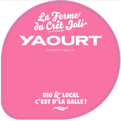 Opercule CRET JOLI 68.3 ALU ROSE 2 couleurs scel PP/PS/PET gr.Vermisse