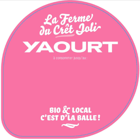 Opercule CRET JOLI 68.3 ALU ROSE 2 couleurs scel PP/PS/PET gr.Vermisse