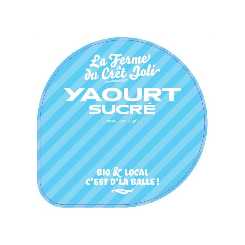 Opercule CRET JOLI 68.3 ALU SUCRE 2 couleurs scel PP/PS/PET gr.Vermiss