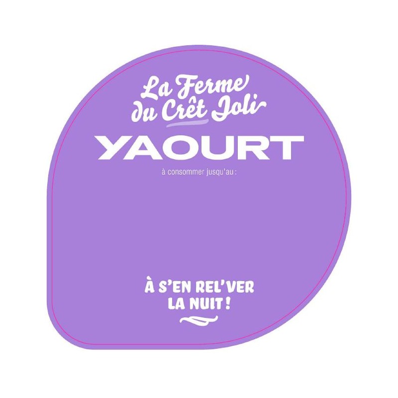 Opercule CRET JOLI 68.3 ALU VIOLET 2 coul. scel PP/PS/PET gr.Vermissea