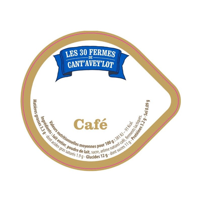 Opercule CANT'AVEY'LOT' 68.3 ALU Café V4 5cl