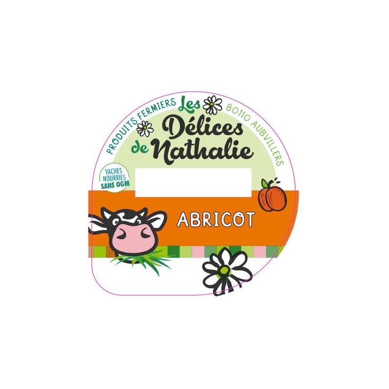 Opercule DELICES DE NATHALIE 68.3 ALU Abricot sc.PP/PS/PET gr.Verm 5cl