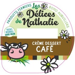 Opercule DELICES DE NATHALIE 68.3 ALU Crème dessert Café sc.PP/PS/PE