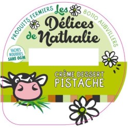 Opercule DELICES DE NATHALIE 68.3 ALU Crème Dessert Pistache sc.PP/PS