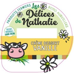 Opercule DELICES DE NATHALIE 68.3 ALU Crème Dessert Vanille sc.PP/PS/
