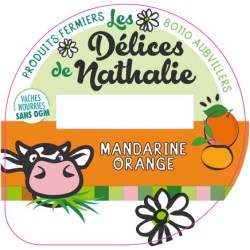 Opercule DELICES DE NATHALIE 68.3 ALU Mandarine Orange sc.PP/PS/PET gr