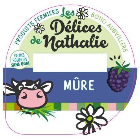 Opercule DELICES DE NATHALIE 68.3 ALU Mure sc.PP/PS/PET gr.Vermisseau