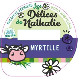 Opercule DELICES DE NATHALIE 68.3 ALU Myrtille sc.PP/PS/PET 5 cl gr.Ve