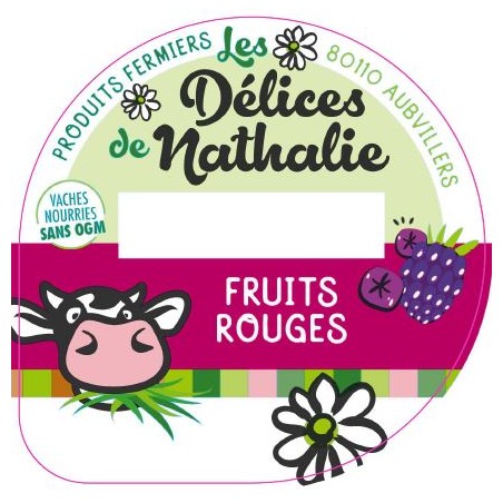 Opercule DELICES DE NATHALIE 68.3 ALU Fruits Rouges sc.PP/PS/PET 5 cl