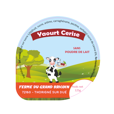 Opercule GAEC ALIX 68.3 ALU Fruit Cerise sc.PP/PS/PET gr.Vermisseau 5c