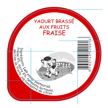 Operc. BAGUET 68.3 Yaourt Brassé aux fruits Fraise version 2 3cl