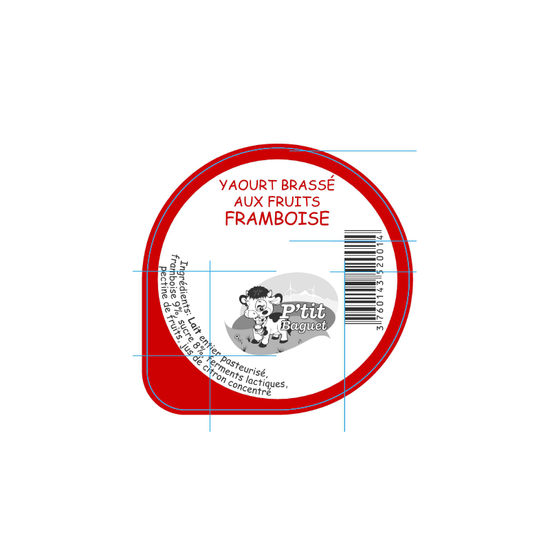 Operc. BAGUET 68.3 Yaourt Brassé aux fruits Framboise V2 3cl