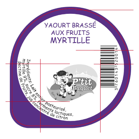 Operc. BAGUET 68.3 Yaourt Brassé aux fruits Myrtille V2 3cl