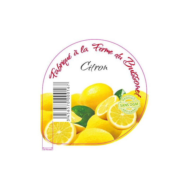 Opercules BUISSONET ALU 68.3 CITRON 6 CL